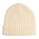 Gebroken witte beanie in puur kasjmierwol