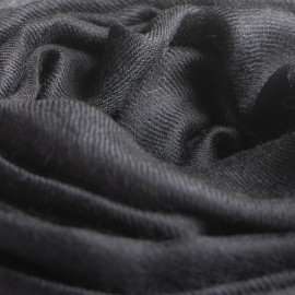Grote zwarte kasjmier-omslagdoek 200 x 140 cm