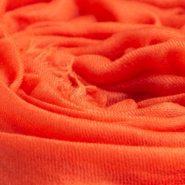Grote oranje kasjmier-omslagdoek 200 x 140 cm
