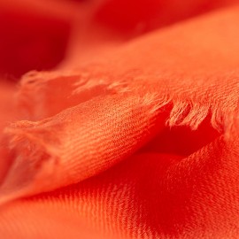 Grote oranje kasjmier-omslagdoek 200 x 140 cm