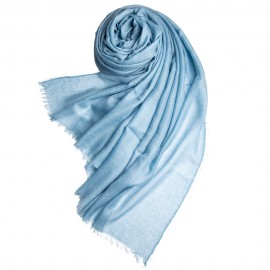 Grote duifblauwe kasjmier-omslagdoek 200 x 140 cm