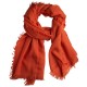 Oranje omslagdoek in linnenbinding