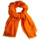 Oranje jacquard geweven kasjmier-omslagdoek