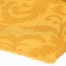 Mosterdgele jacquard geweven kasjmier-omslagdoek