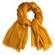 Mosterdgele jacquard geweven kasjmier-omslagdoek