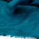 Petroleumgroene kasjmier-omslagdoek in jacquardbinding – afbeelding 3