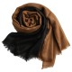 Dip-dye omslagdoek in zwart/bruin