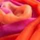 Dip-dye omslagdoek in fuchsia/koraalrood – afbeelding 2
