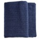 Indigo kabelgebreide deken in merino en kasjmier