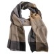 Geruite kasjmier-sjaal in grijs/zwart/beige