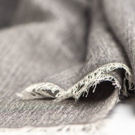 Grijze m&ecirc;lee pashmina-omslagdoek in kasjmier/zijde