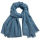 Duifblauwe pashmina-omslagdoek in kasjmier en zijde