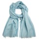Lichtblauwe pashmina-omslagdoek in kasjmier en zijde