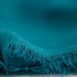Petroleumgroene pashmina-omslagdoek in kasjmier/zijde