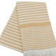 Gele gestreepte badhanddoek