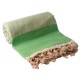 Groen/wit bedsprei in katoen