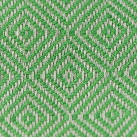 Groen/wit bedsprei in katoen