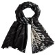 Zwart/wit batikgekleurde omslagdoek