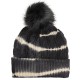 Tie dye gebreide muts in zwart en wit