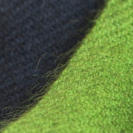 Jak-sjaal in naturel/marineblauw/groen