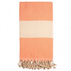 Oranje/beige badhanddoek