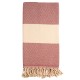 Bordeaux/beige badhanddoek