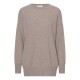 Beige oversized kasjmier-trui