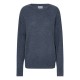 Oversized kasjmier-trui in indigo