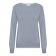 Lichtblauwe blouse van zijde/kasjmier-mix
