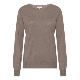 Taupegrijze blouse van zijde/kasjmier-mix