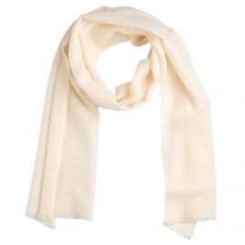 Kleine witte kasjmier-sjaal