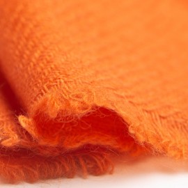 Kleine kasjmier-sjaal in roest-oranje oranje