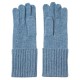 Duifblauwe gebreide handschoenen in kasjmier