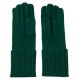 Flesgroene gebreide handschoenen in kasjmier