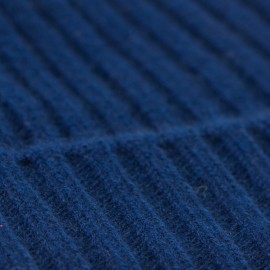 Donkerblauwe kasjmier-beanie