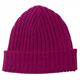 Pruimkleurige kasjmier-beanie