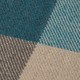 Handgeweven geruite plaid in blauw, beige en grijs – afbeelding 2