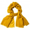 Kerriegele pashmina-omslagdoek in dubbeldraads keper