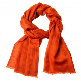 Roest-oranje oranje jacquard geweven kasjmier-omslagdoek