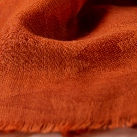 Roest-oranje oranje jacquard geweven kasjmier-omslagdoek