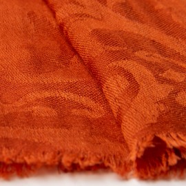 Roest-oranje oranje jacquard geweven kasjmier-omslagdoek