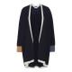 Marineblauwe kimono met details in grijs, blauw en camel