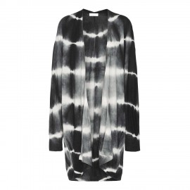 Kimono in zwart/wit tie dye