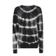 Oversized trui in zwart/wit tie dye