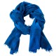 Kasjmier-sjaal in blauw spraypatroon