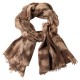 Kasjmier-sjaal in beige/bruin spraypatroon