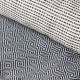 Marineblauwe hamamhanddoek in diamant en strepen – afbeelding 2
