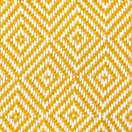 Kerriegele hamamhanddoek in diamant en strepen