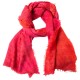 Kasjmier-omslagdoek in fuchsia/oranje spraypatroon