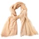 Kasjmier-omslagdoek in gebroken wit/beige spraypatroon